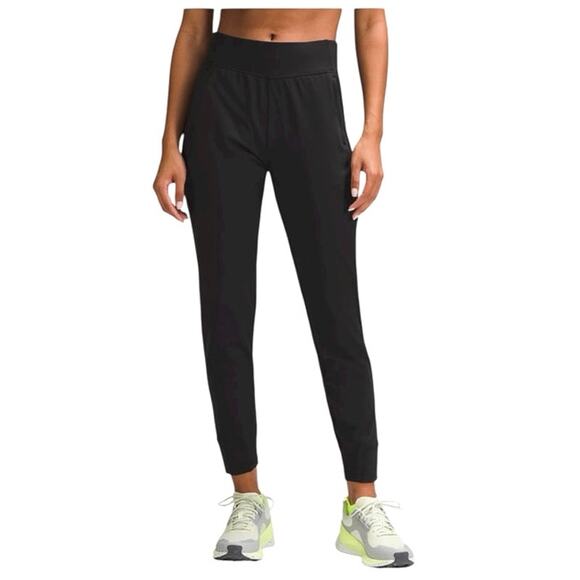 LULULEMON Its Rulu Run Fleece High-Rise Jogger *Full Length Black EUC Size 8 - Picture 1 of 11